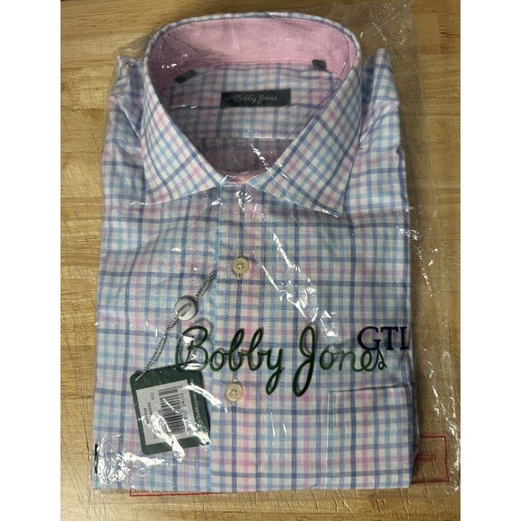Bobby Jones Other - NEW Bobby Jones Plaid long sleeve button up shirt Mens size Large Chest logo*